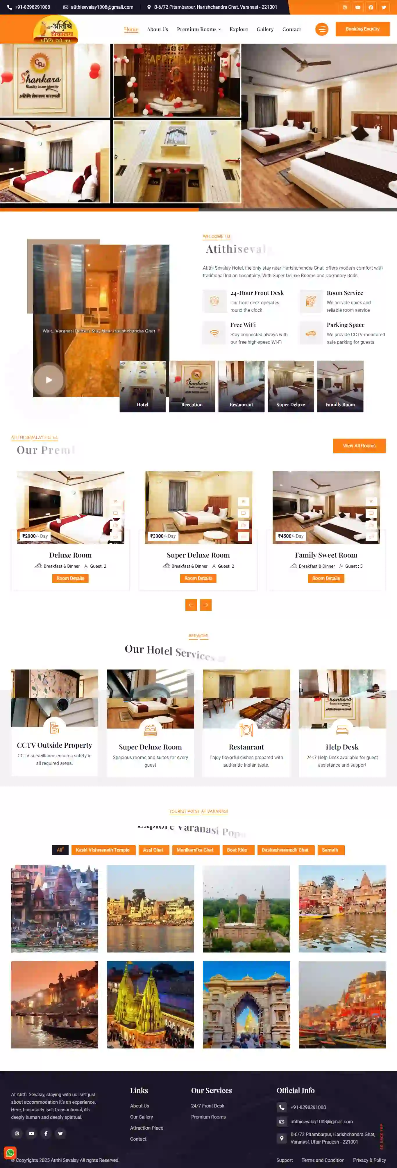 Atithi Sevalay Hotel - Website designed and developed by Profsys Softwares Raipur